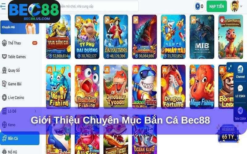 Thông tin quan trọng về sảnh bắn cá Bec88 Thông tin quan trọng về sảnh bắn cá Bec88