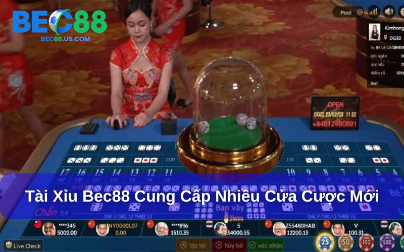 Khám phá cửa cược mới khi chơi tài xỉu live Bec88