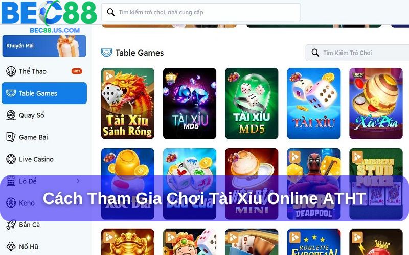 Các tham gia tài xỉu online ATHT