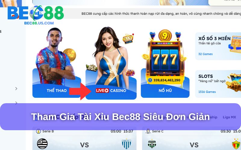 Cách thức tham gia tài xỉu Bec88